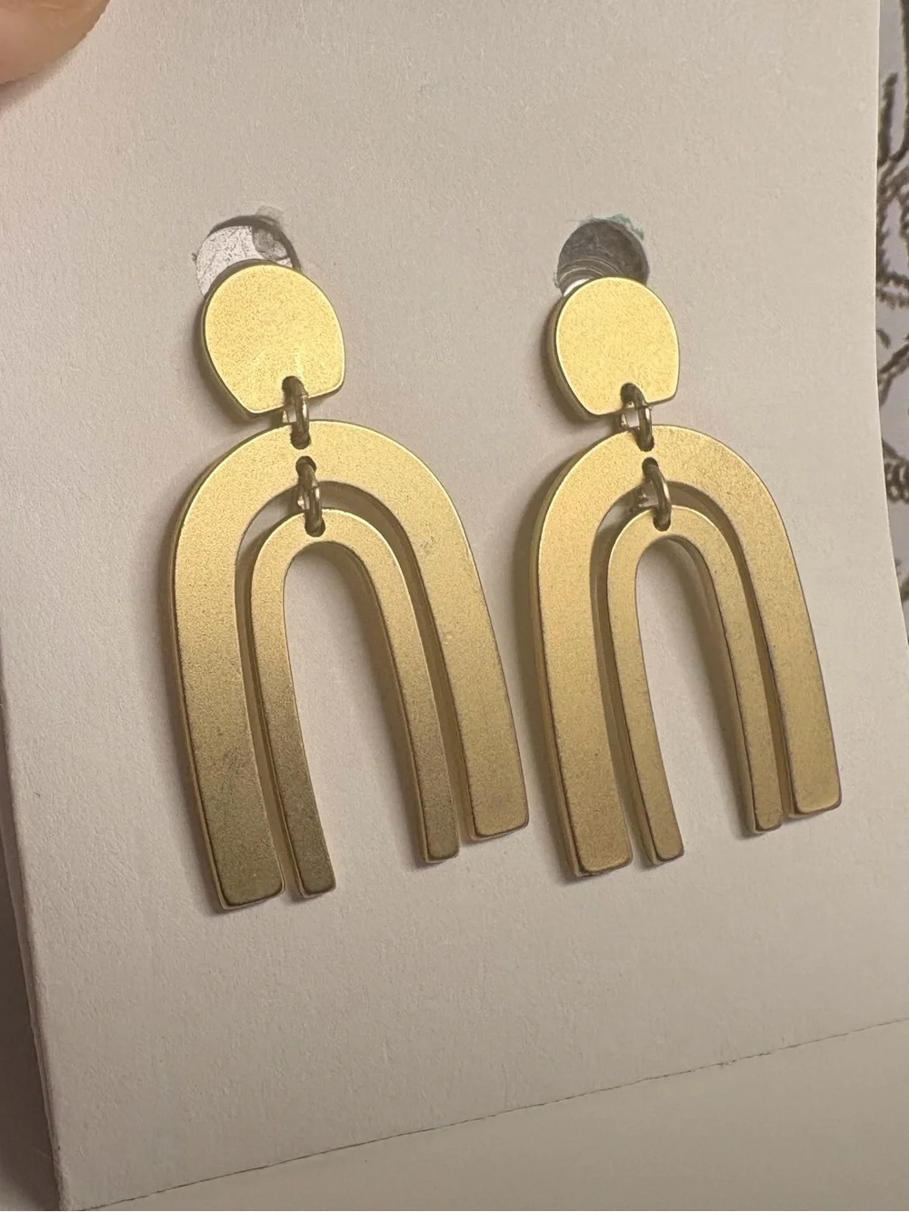 Gold Arch Dangle Earrings
